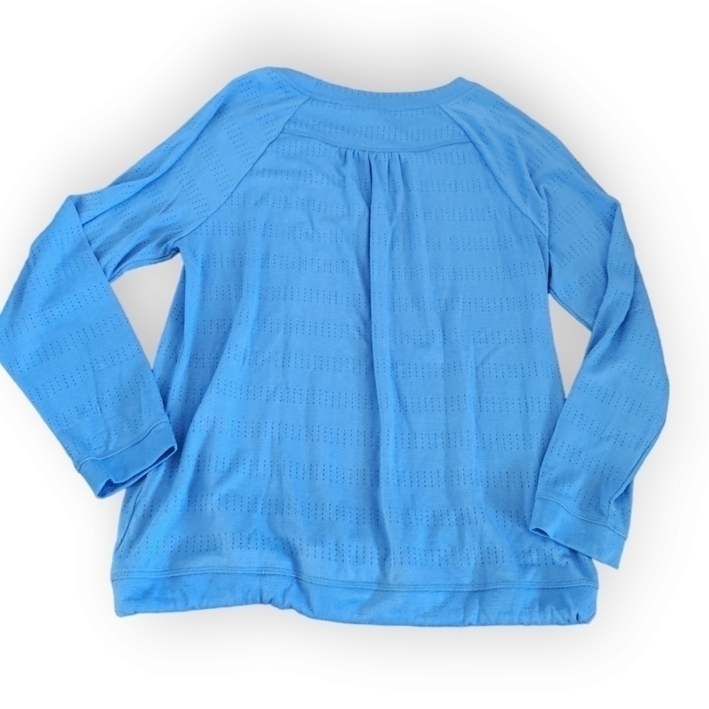 T By Talbots Pointelle Stripe Raglan Pullover Pet… - image 5